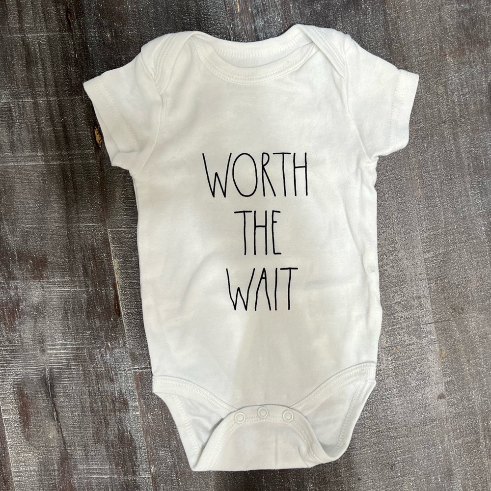 Rae Dunn Baby - Worth the Wait Onesie